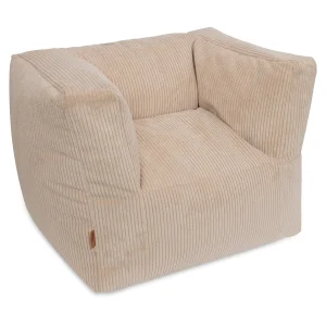 Fauteuil velours côtelé - Naturel