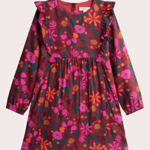 Robe rouge imprimé fleuri pour fille