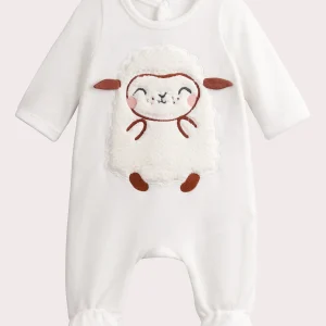 Grenouillère en velours animation mouton tout doux