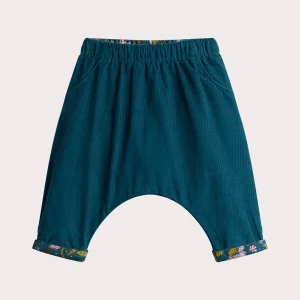 Pantalon révérsible en velours pour bébé fille