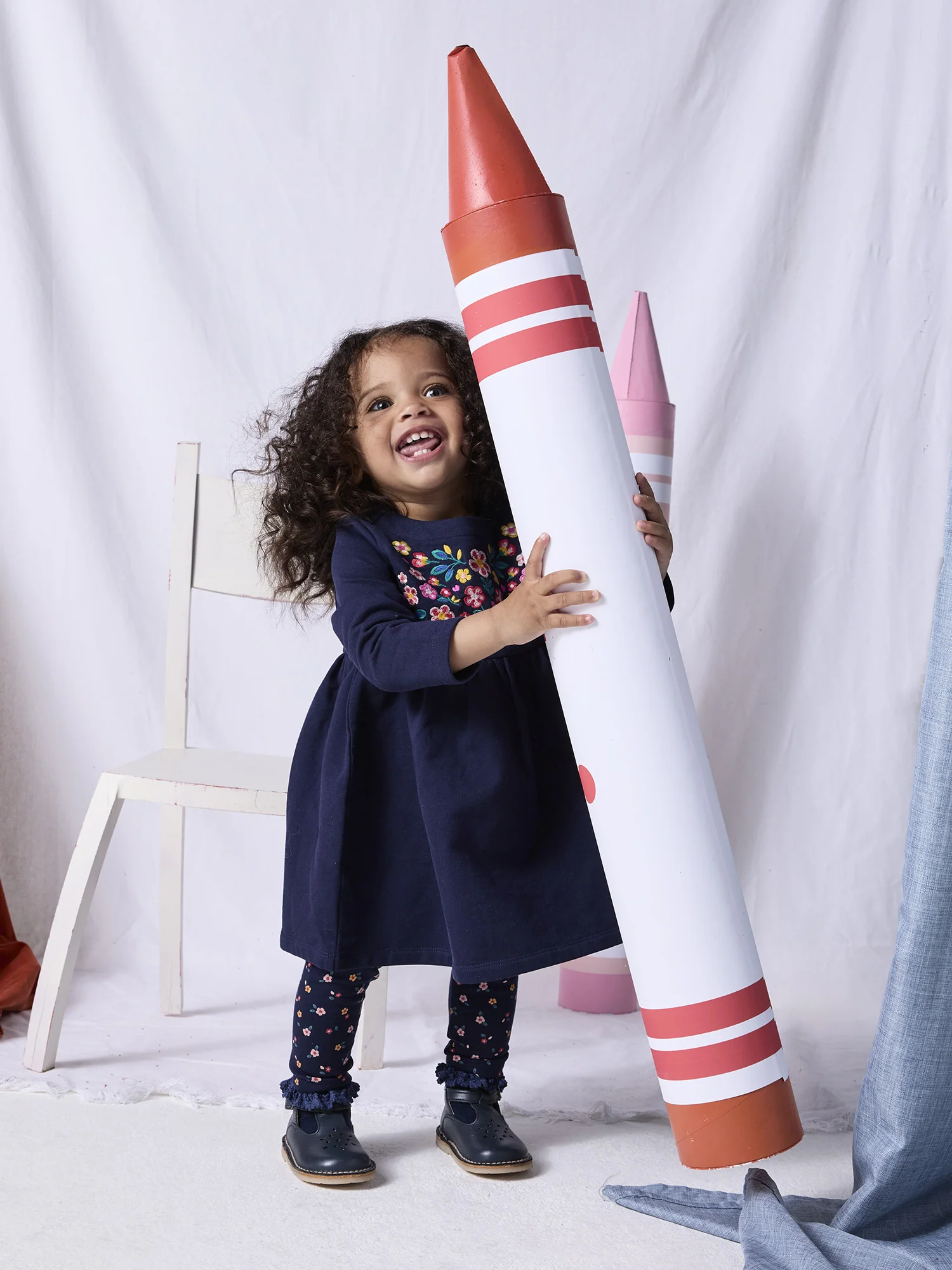 Ensemble tunique et legging bleu minuit pour bébé fille – Image 2