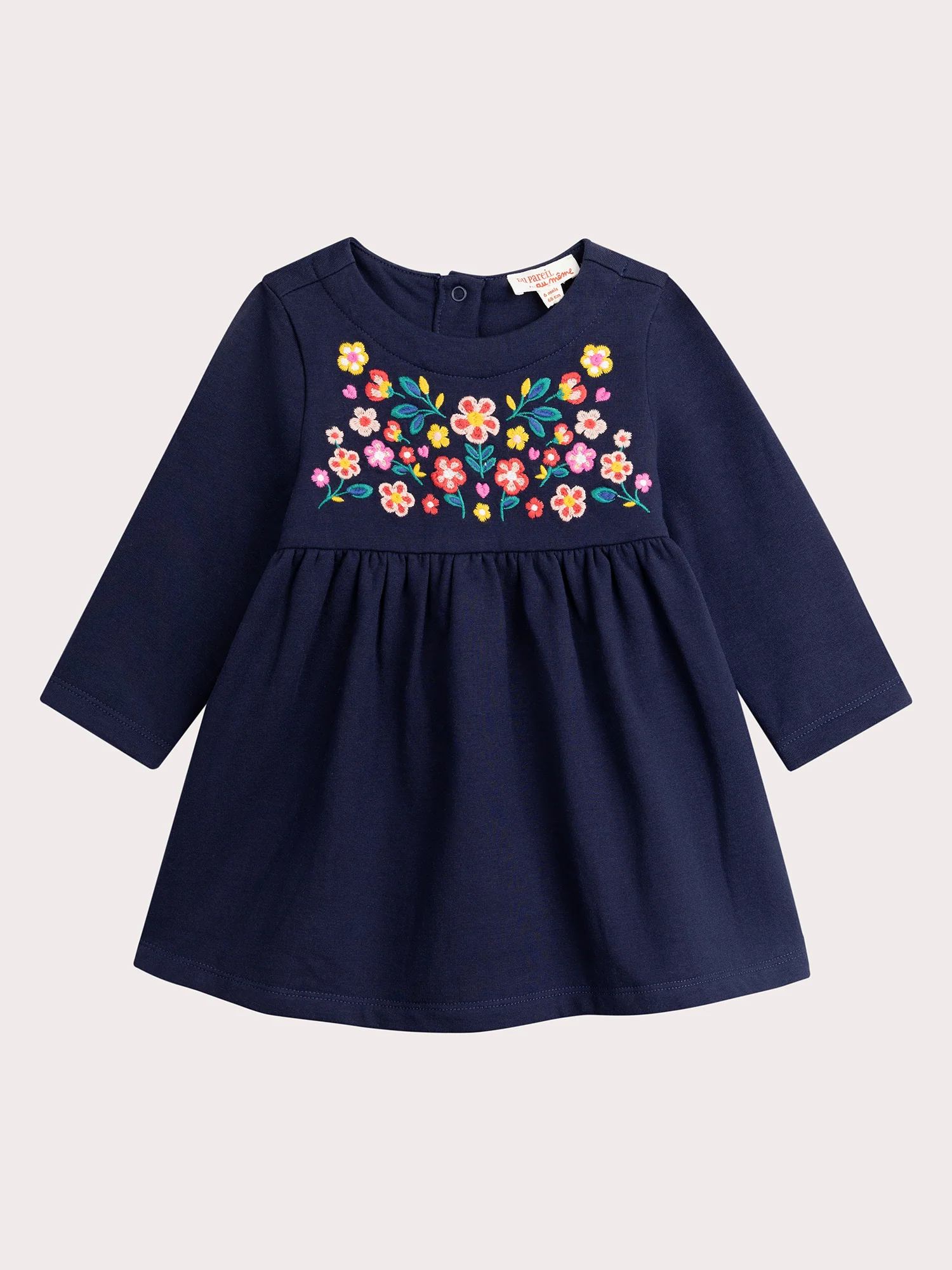 Ensemble tunique et legging bleu minuit pour bébé fille – Image 3