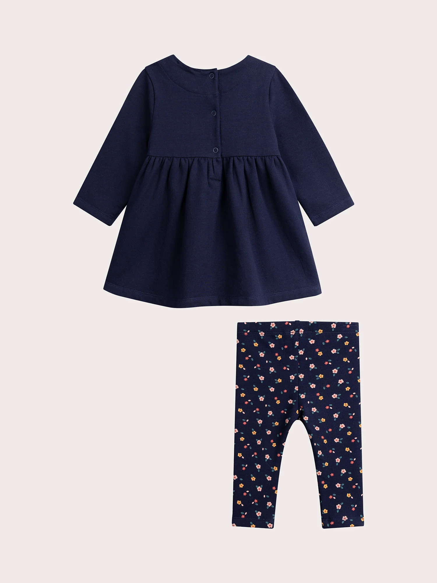 Ensemble tunique et legging bleu minuit pour bébé fille – Image 7