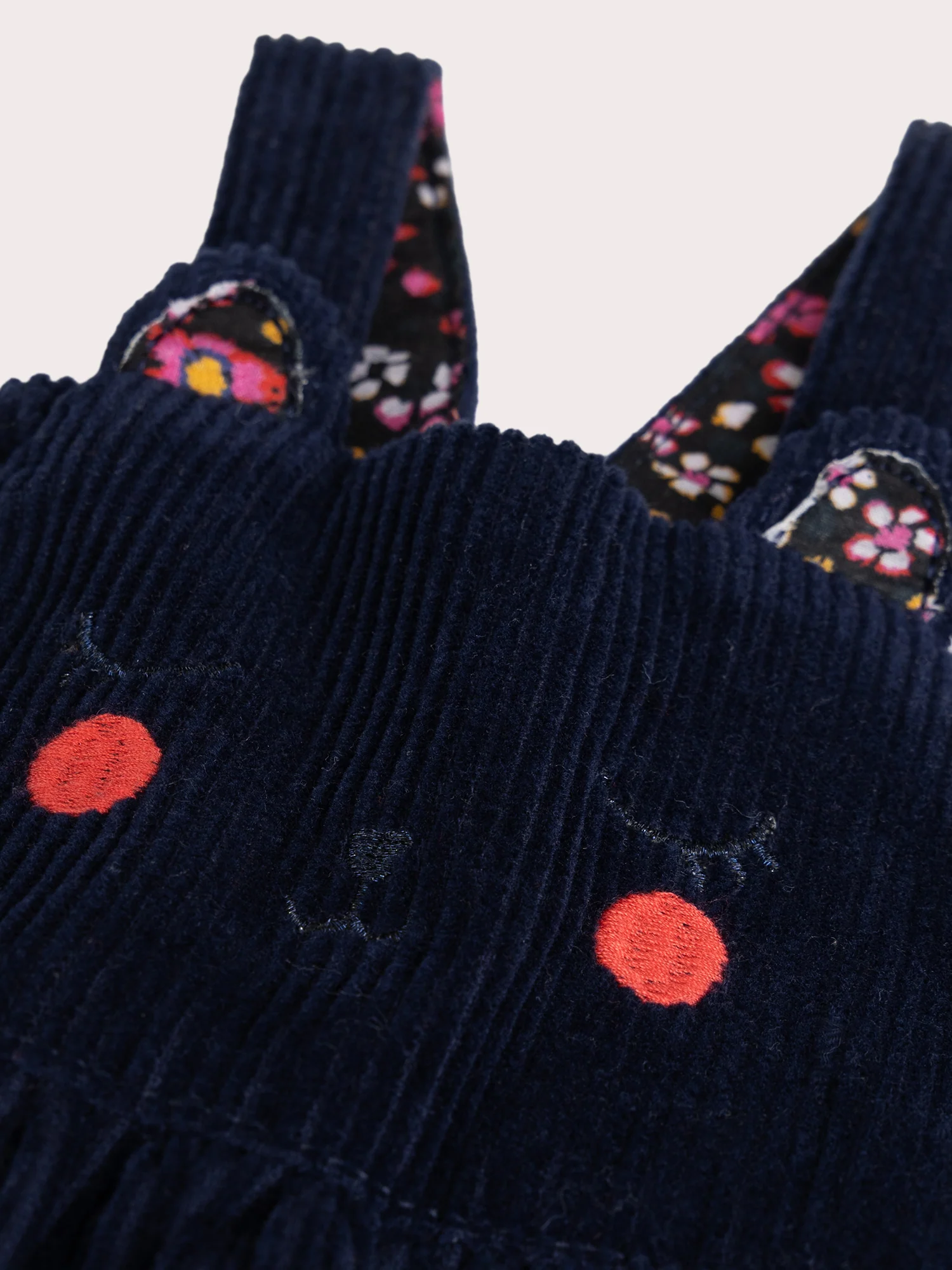 Robe bleu minuit en velours pour bébé fille – Image 3