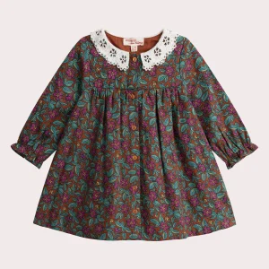 Robe manches longues à imprimé fleuri pour bébé fille