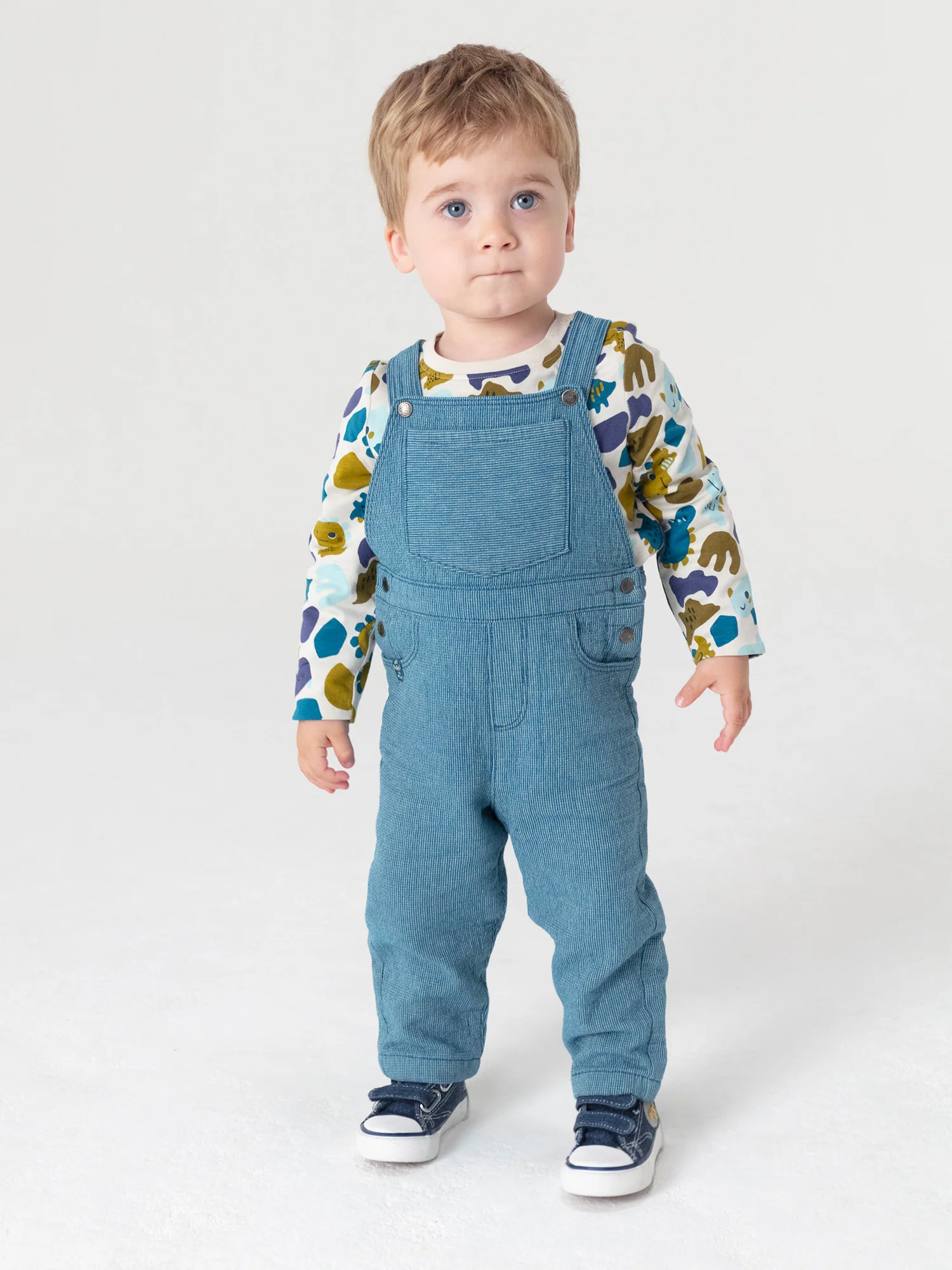 Salopette longue à rayures pour bébé garçon