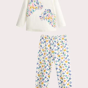 Pyjama en velours à animation panthere pour fille