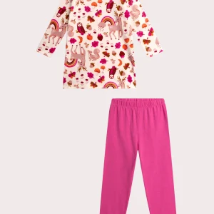 Chemise de nuit imprimée en velours tres doux pour fille
