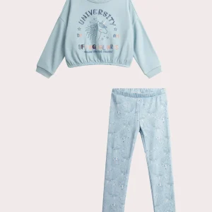 Pyjama université bleu pour fille