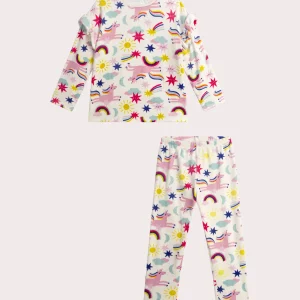 Pyjama imprimé en velours tres doux pour fille