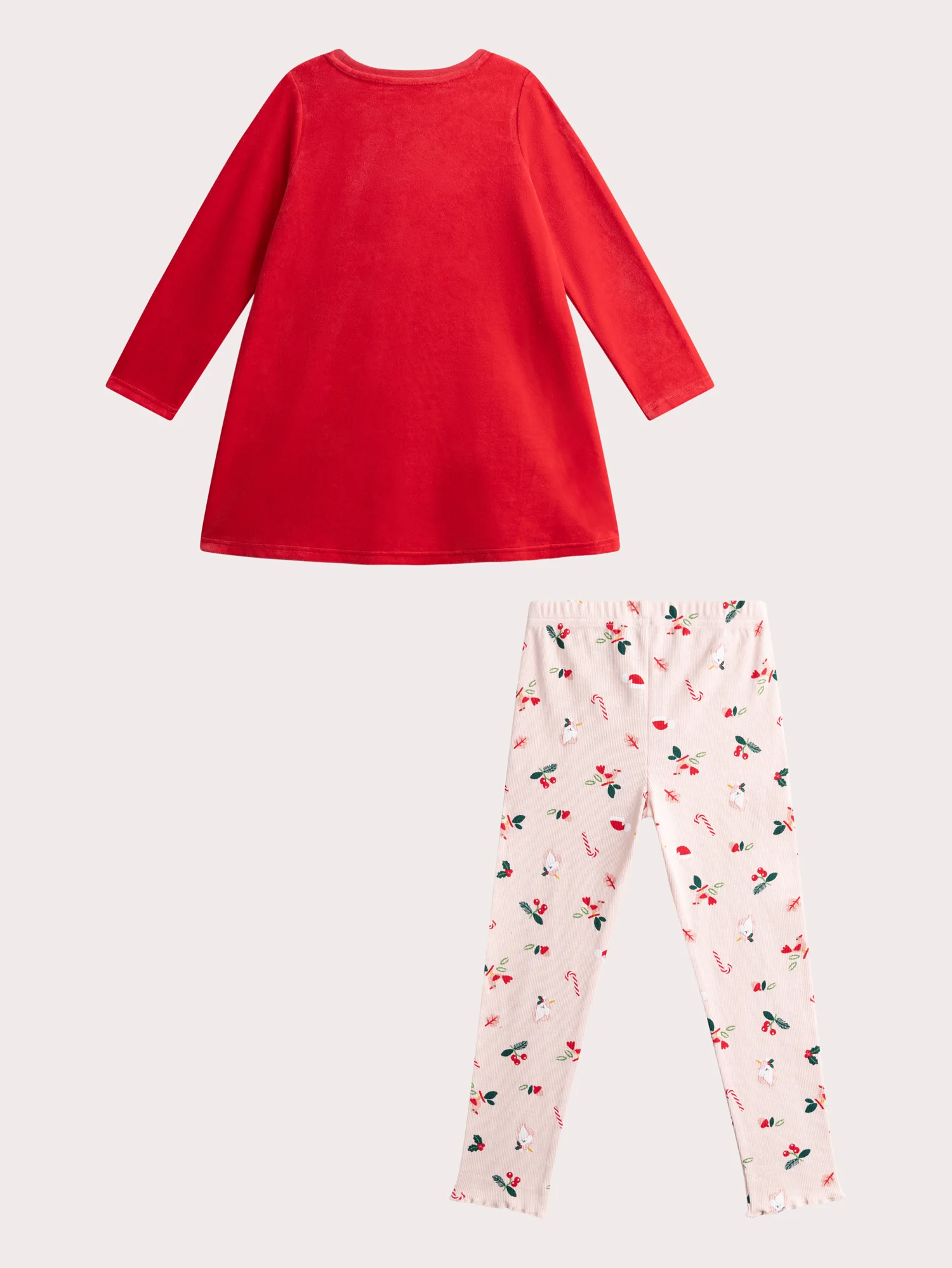 Chemise de nuit en velours theme Noël pour fille – Image 3