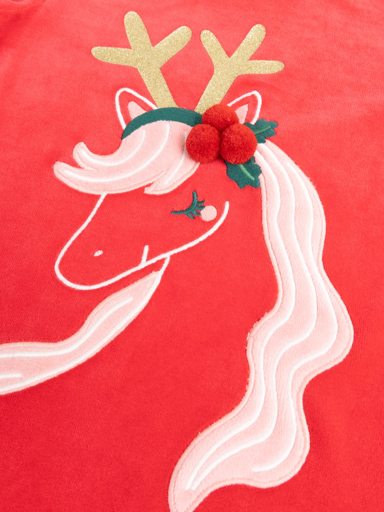 Chemise de nuit en velours theme Noël pour fille – Image 5