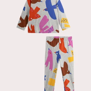 Pyjama mixte à motif oiseau pour enfant
