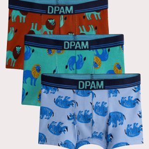 Lot de 3 calçons à imprimé animalier pour garçon