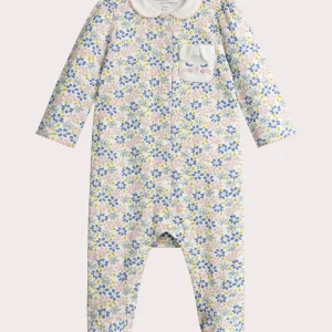 Grenouillere à imprimé fleuri pour bébé fille