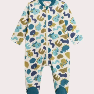 Grenouillere imprimée en molleton fourré pour bébé garçon