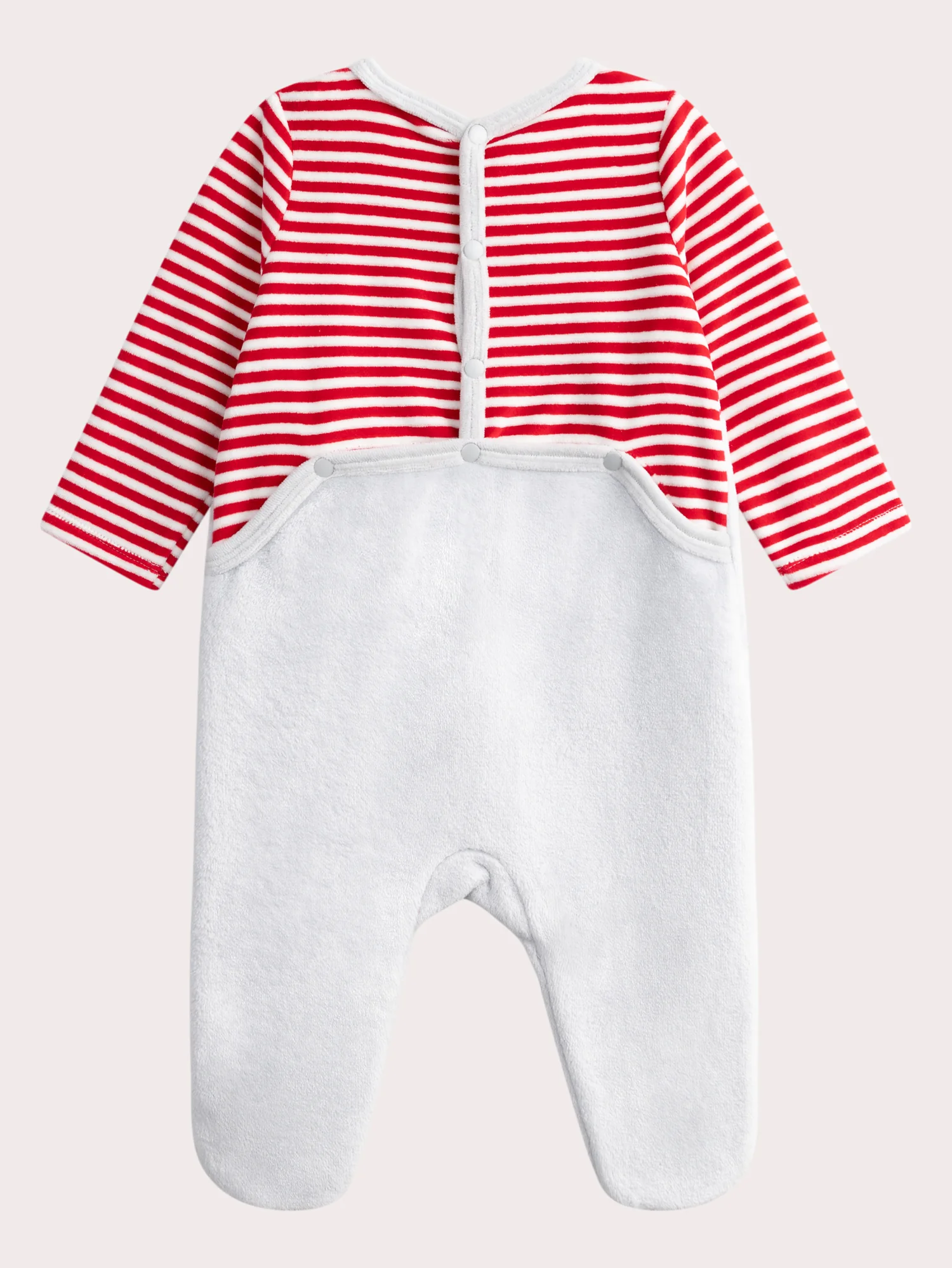 Grenouillere en velours theme Noël pour bébé garçon – Image 4