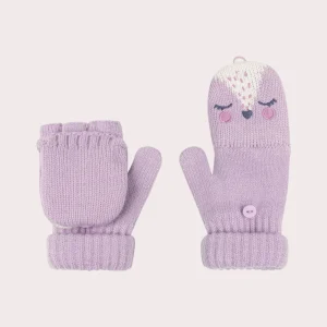 Moufles-mitaines violettes pour fille