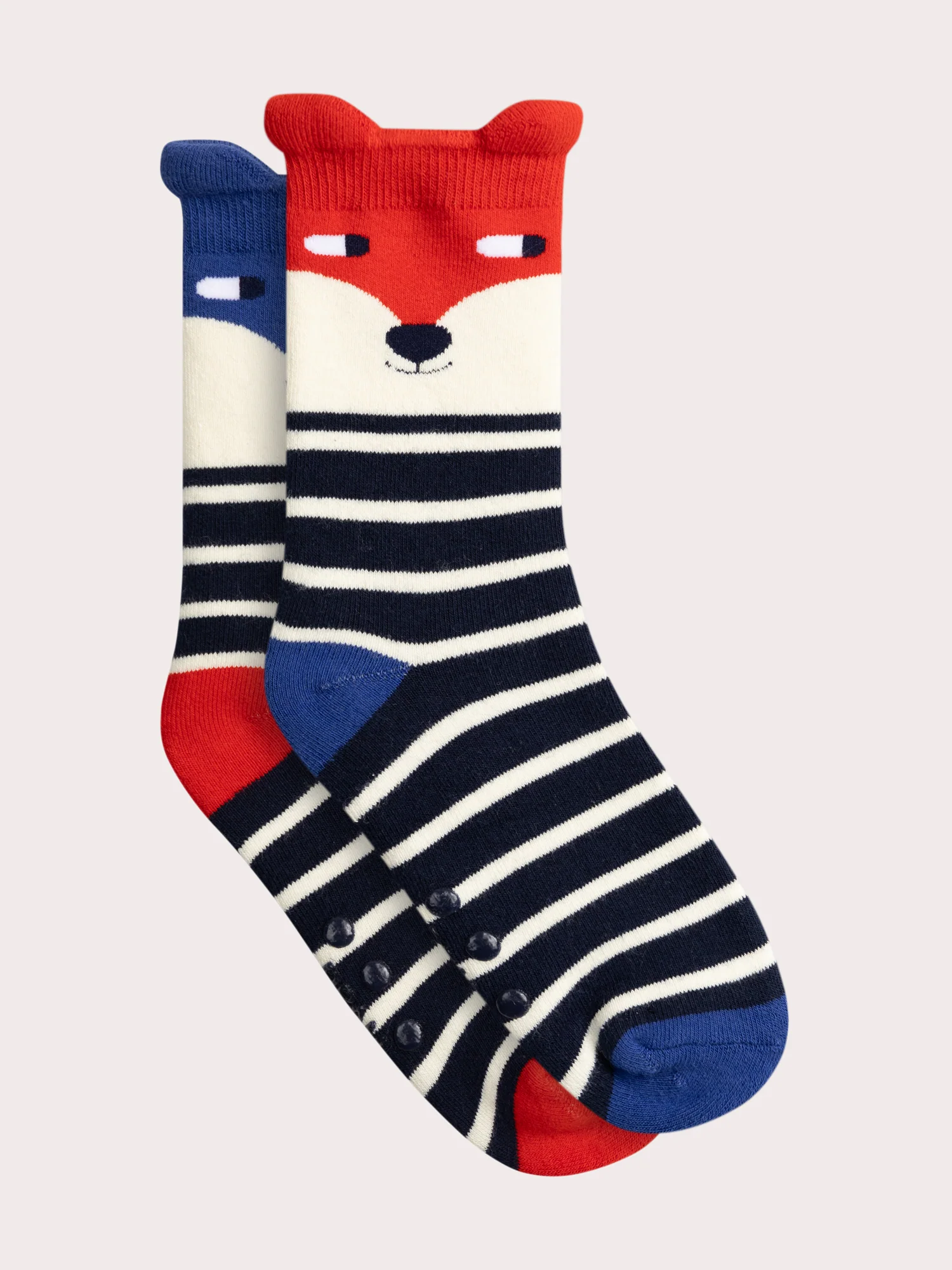 Chaussettes chaudes dépareillées motif renard pour garçon