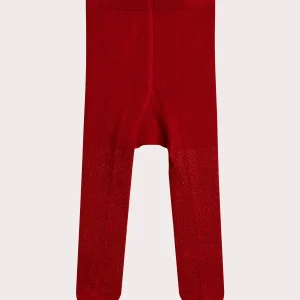Collant rouge pailleté pour bébé fille