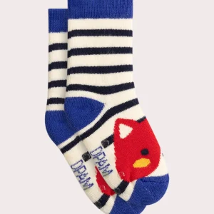 Chaussettes chaudes rayées renard pour bébé garçon