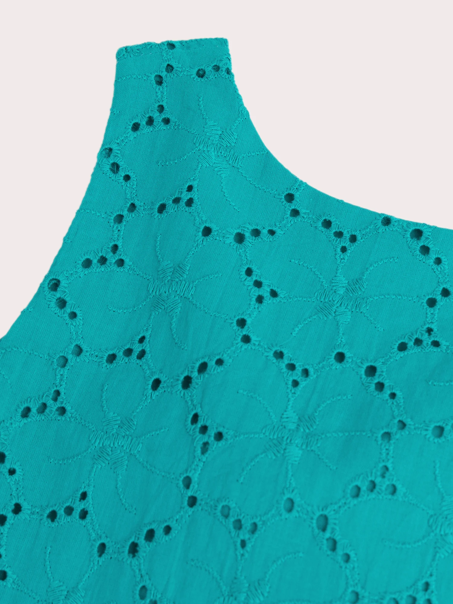 Robe turquoise en broderie anglaise – Image 3