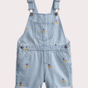 Salopette en denim brodée