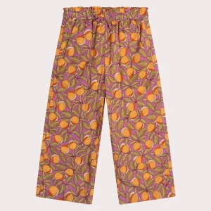 Pantalon fluide imprimé clémentine