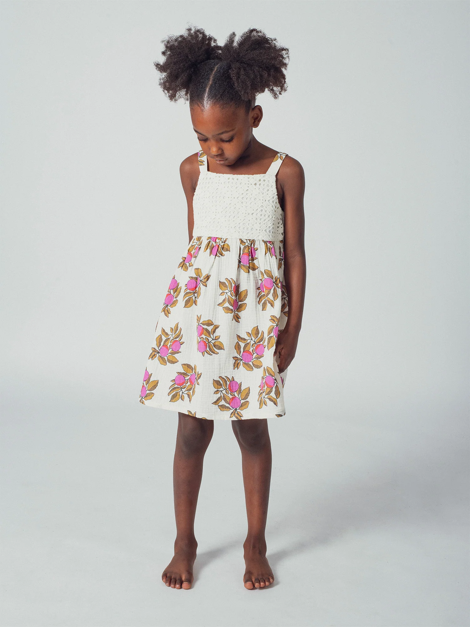 Robe écrue imprimée à bretelles – Image 2