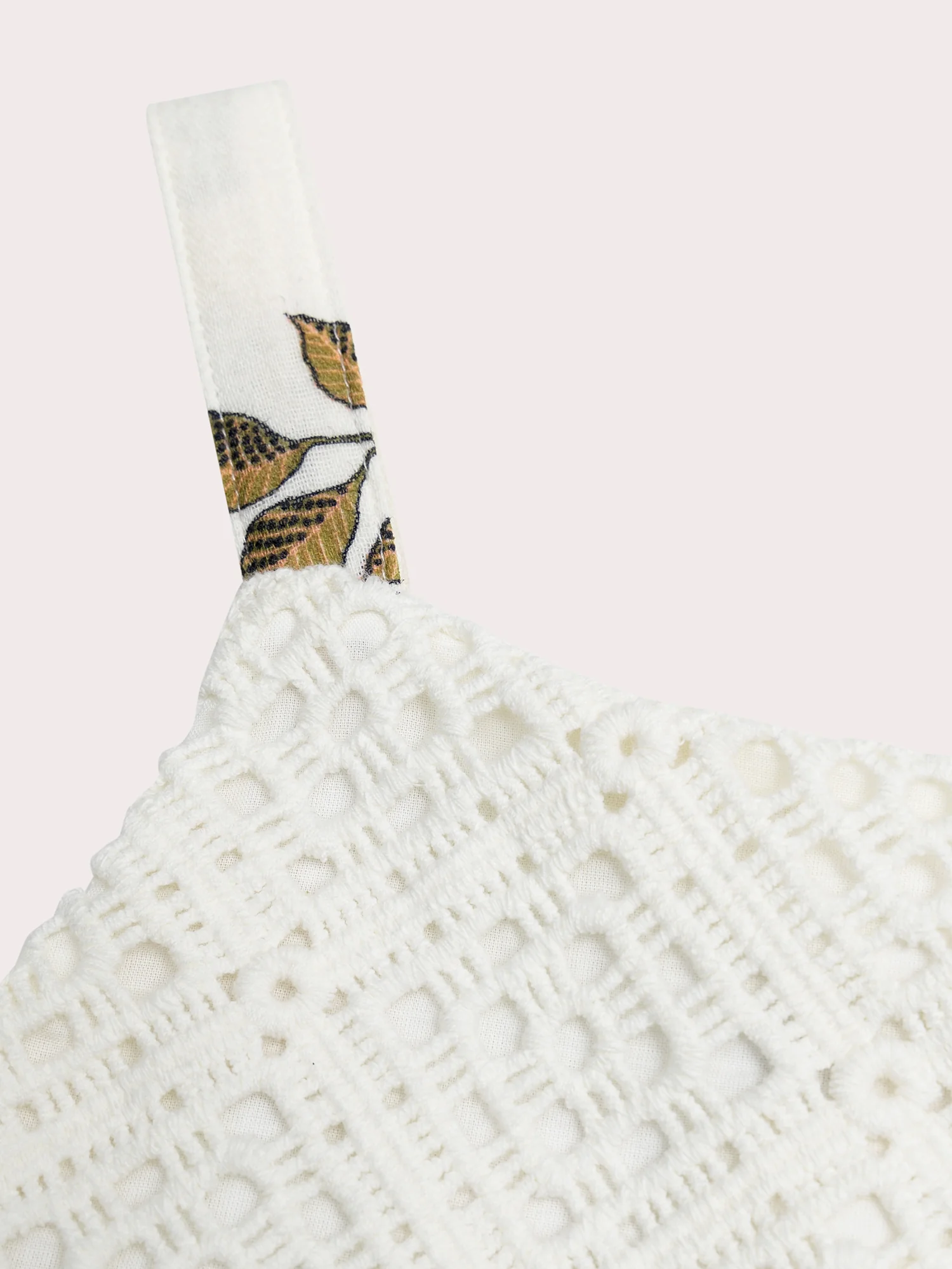 Robe écrue imprimée à bretelles – Image 3