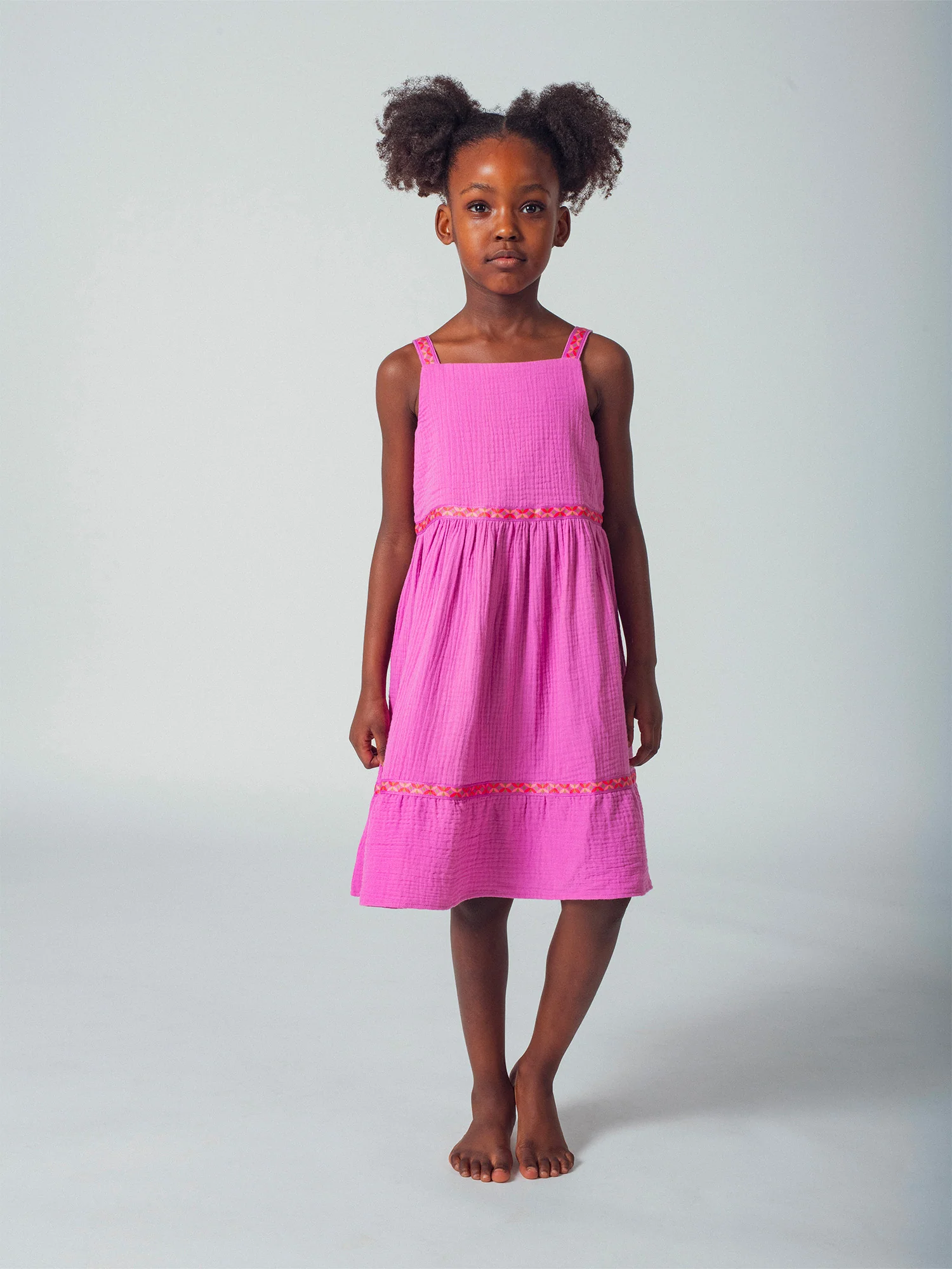 Robe violette à bretelles contrastées – Image 2