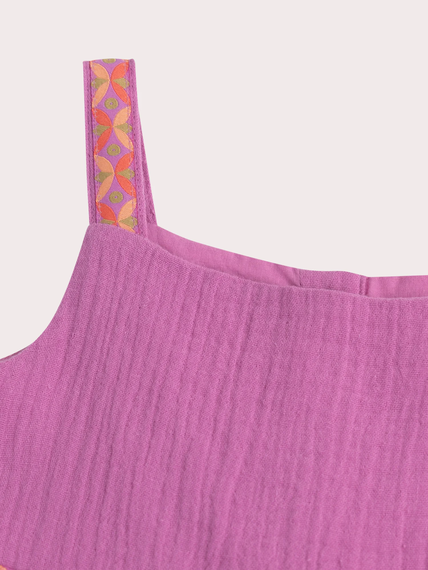 Robe violette à bretelles contrastées – Image 3