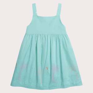 Robe bleu réversible à bretelles fines