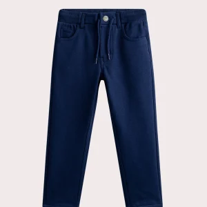 Pantalon bleu en molleton gratté