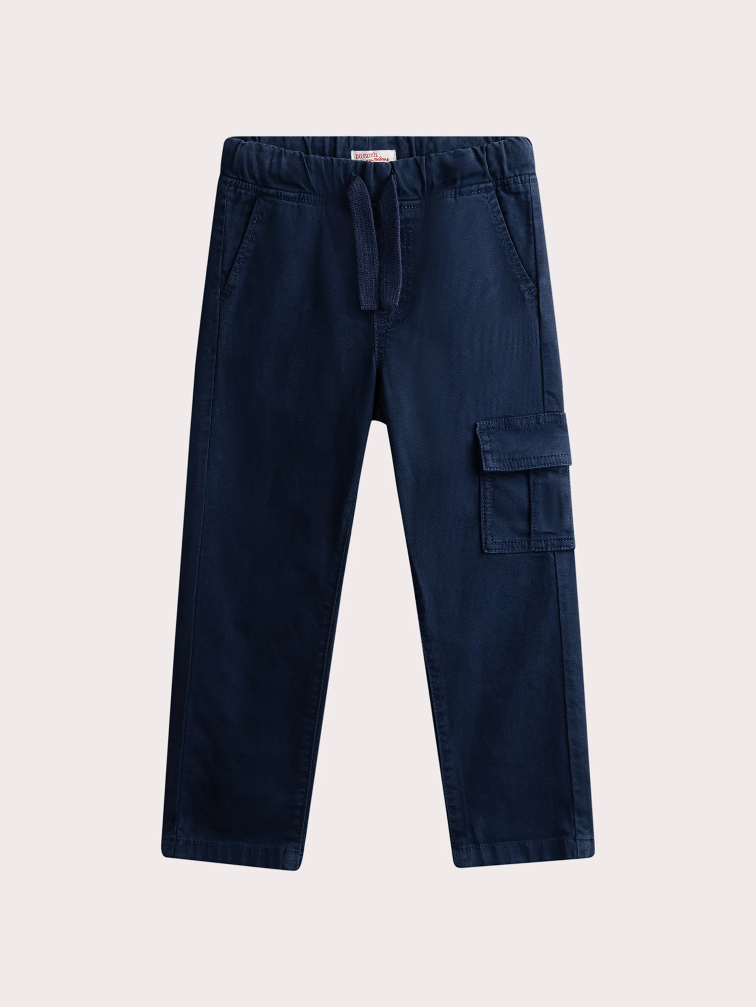 Pantalon bleu coupe cargo