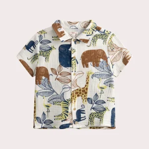 Chemise ample imprimé animalier