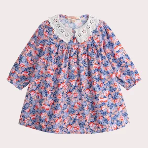 Robe imprimée écru pour bébé fille