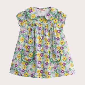 Robe écrue imprimée pour bébé fille