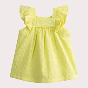 Robe jaune pastel pour bébé fille
