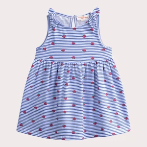 Robe à rayures fraises pour bébé fille
