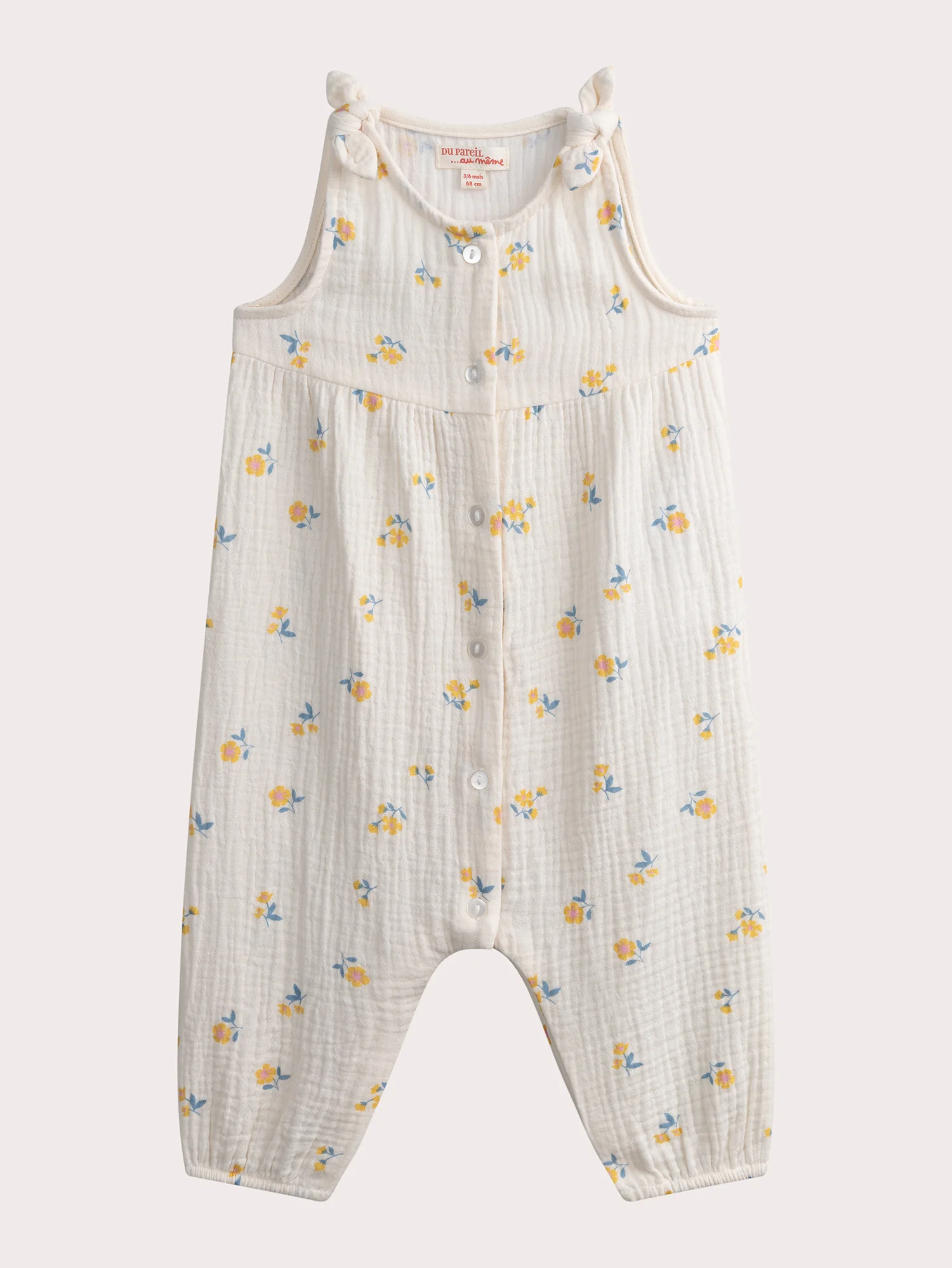 Salopette à fleurs pour bébé fille
