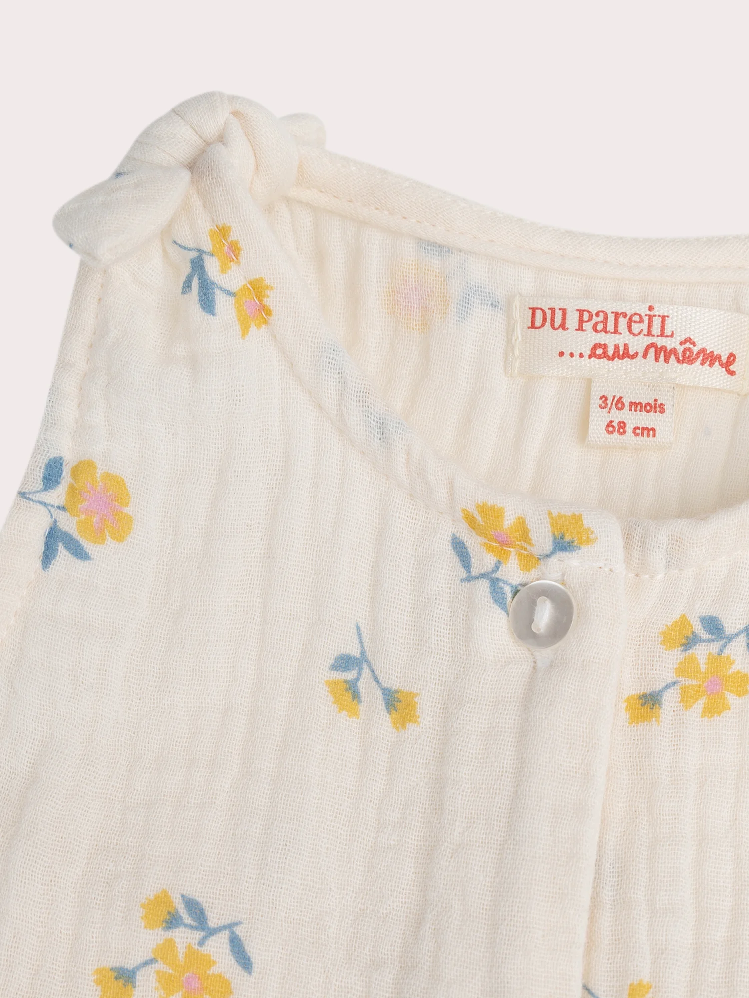Salopette à fleurs pour bébé fille – Image 3