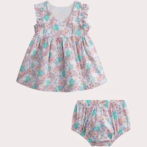 Robe fleurs exotique pour bébé fille