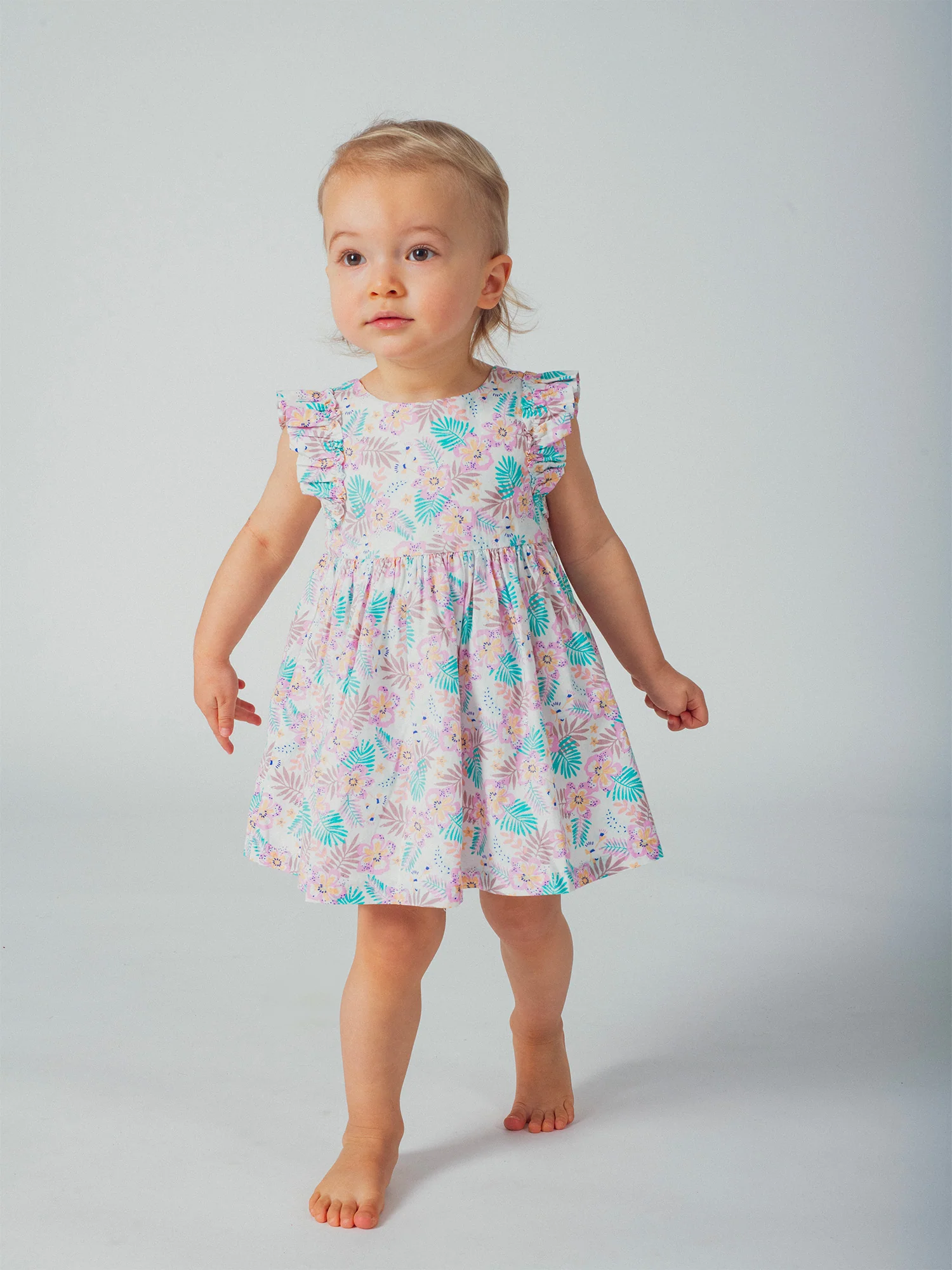 Robe fleurs exotique pour bébé fille – Image 2