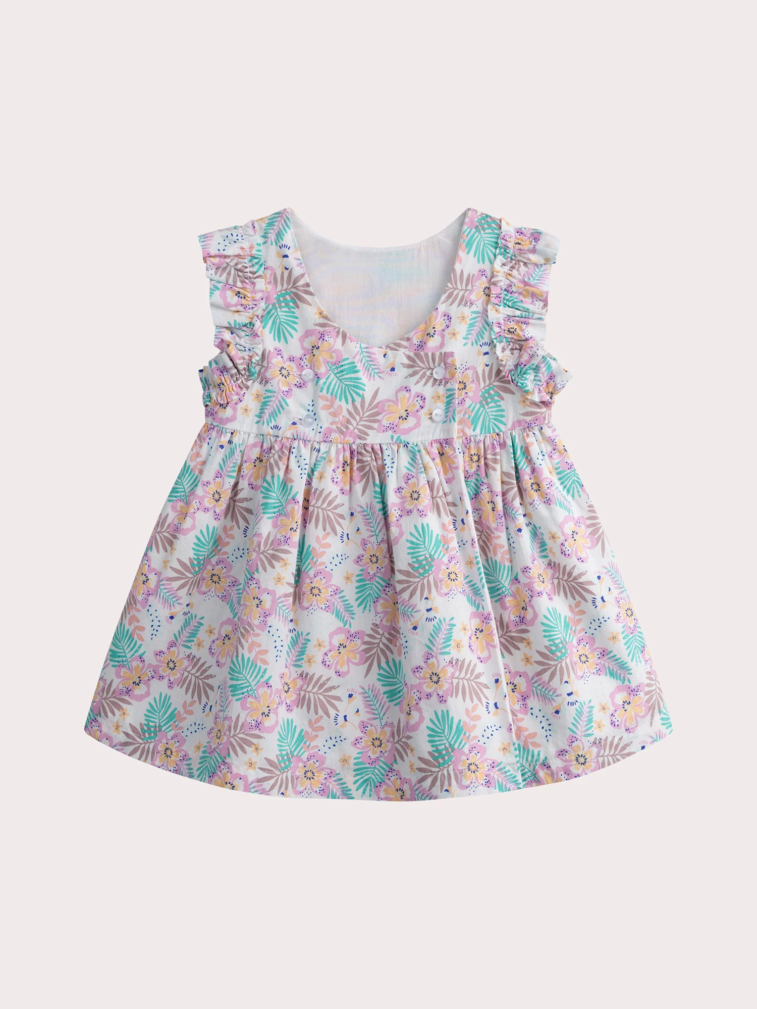 Robe fleurs exotique pour bébé fille – Image 4