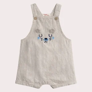 Salopette courte rayée pour bébé garçon