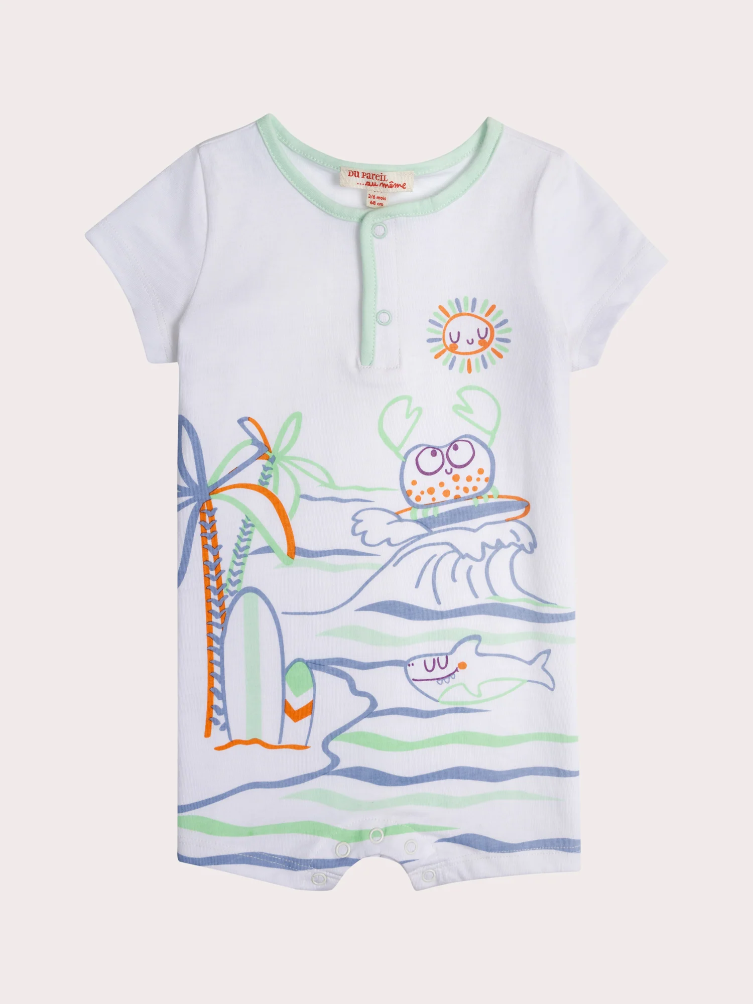 Combinaison à imprimé surf pour bébé garçon