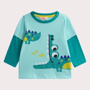 Tshirt manches longues Turquoise pour bébé garçon