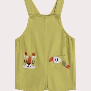 Salopette courte animaux pour bébé garçon