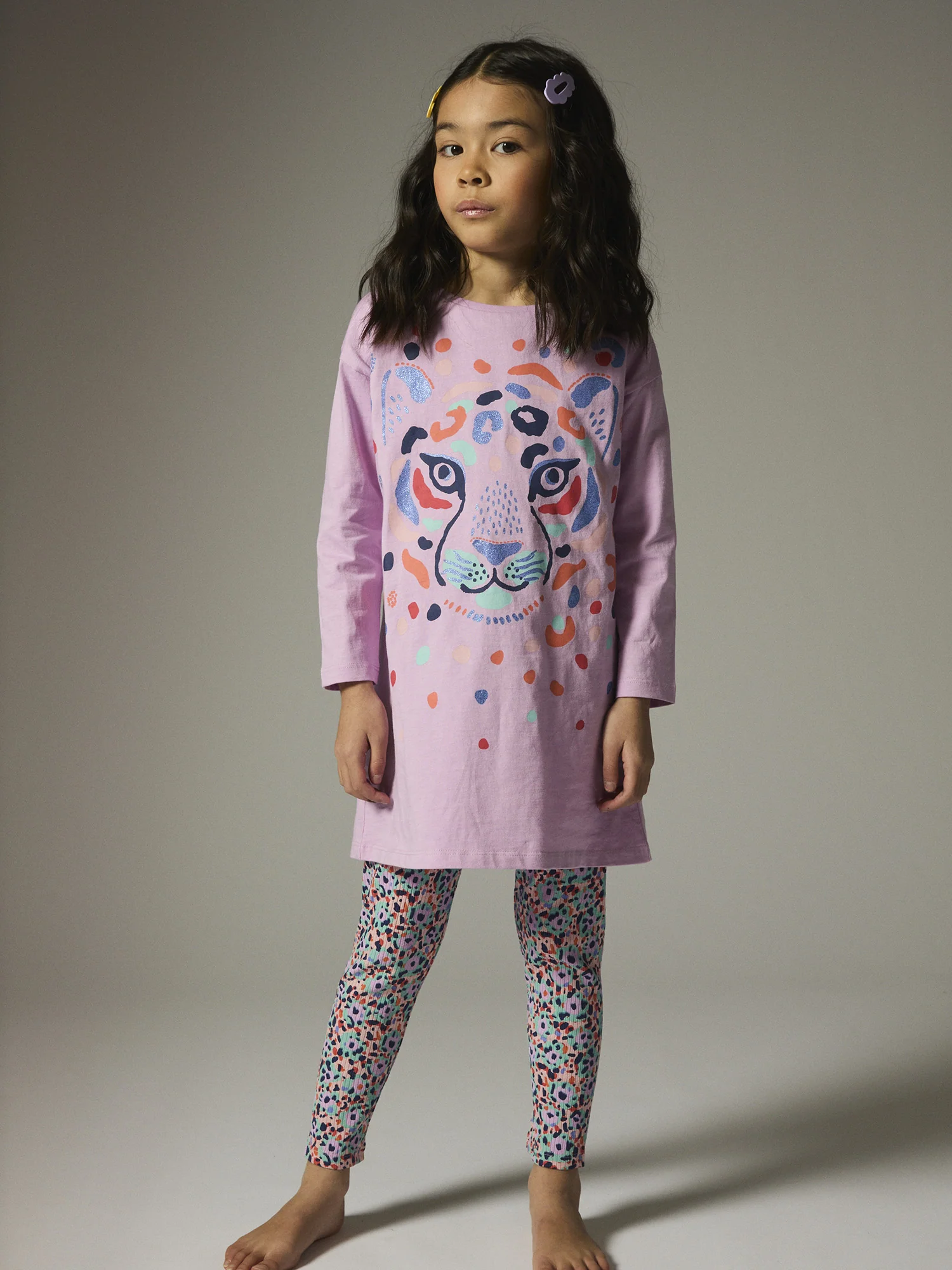 Chemise de nuit parme pour enfant fille – Image 2